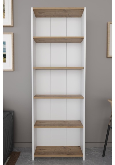 5 Raflı Kitaplık - Meşe