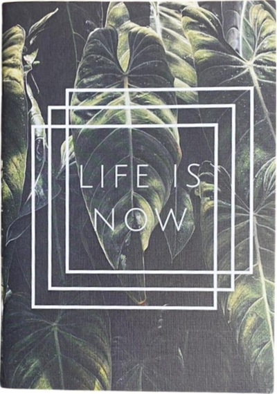 "life Is Now" Çizgisiz Defter Sert Kapak Haki