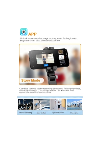 Profesyonel Tripodlu Gimbal, 2 Eksenli Manevra, 70 Cm Uzayabilir Tripod, Led Işıklı Tasarım, Uzaktan Kumandalı, Tel Genel