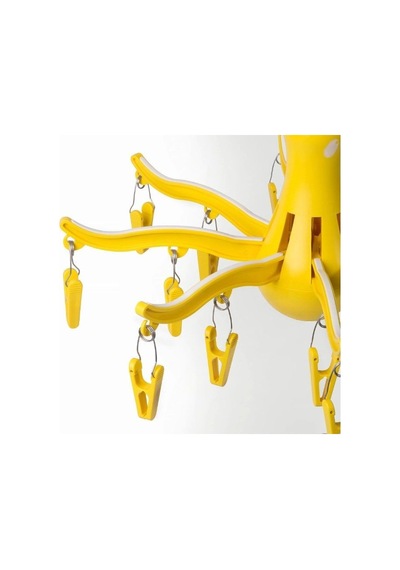 Ikea Pressa 16 Mandallı Katlanabilir Çamaşır Kurutma Askısı 40 X 26 Cm Sarı
