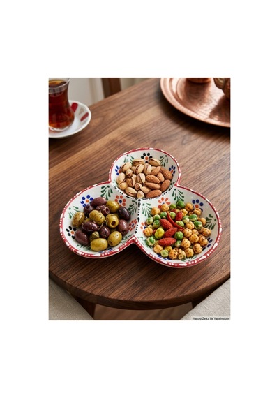 El Yapımı Seramik 3 Bölmeli Çerezlik & Sosluk - Otantik Desenli 3'lü Bölmeli Sunum Tabağı Karışık Desen Çok Renkli - 938341099 Çok Renkli El Yapımı Seramik 3 Bölmeli Çerezlik & Sosluk - Otantik Desenli 3'lü Bölmeli Sunum Tabağı Karışık Desen Çok Renkli - 938341099 Çok Renkli