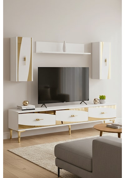 Tvr1813bg - Elips Tvr180 Ünitesi Takım Beyaz - Sılver 180cm Beyaz - Gold