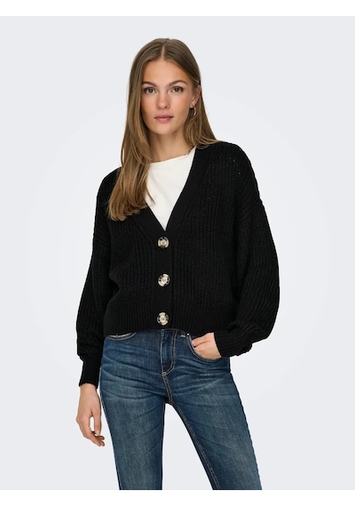 Jdy Jdyjusty L/s Short Cardigan Knt Noos Kadın Hırka 15200418 Siyah