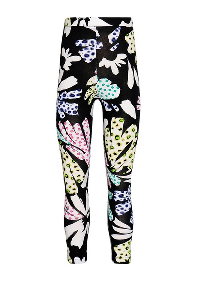 Lovetti Kız Çocuk Cutouts Leaf Desen Tayt 1301 Çok Renkli