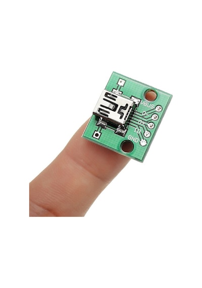 Mini Usb To Dip Çevirici Pcb Usb Haberleşme Deney Prototip 5V Usb