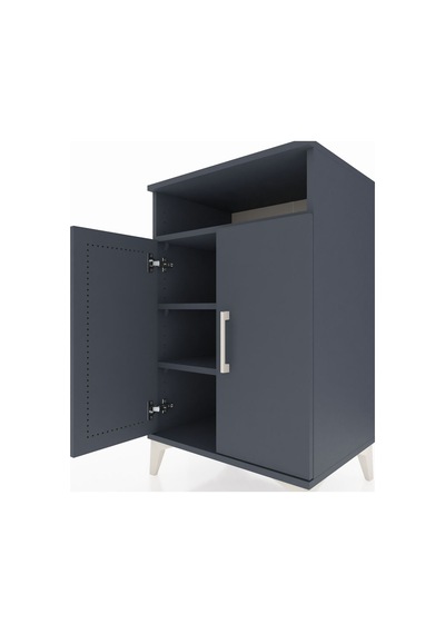 Hyperion Komodin 3 Raflı 2 Kapaklı 60x44x96 Antrasit-antrasit Antrasit
