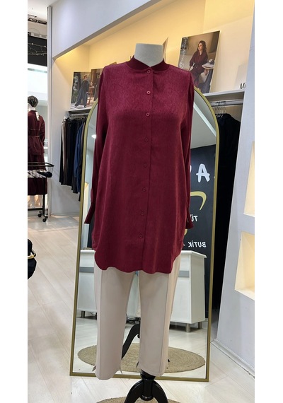 Invee İnvee Modal Kumaş Tunik 7254 Bordo