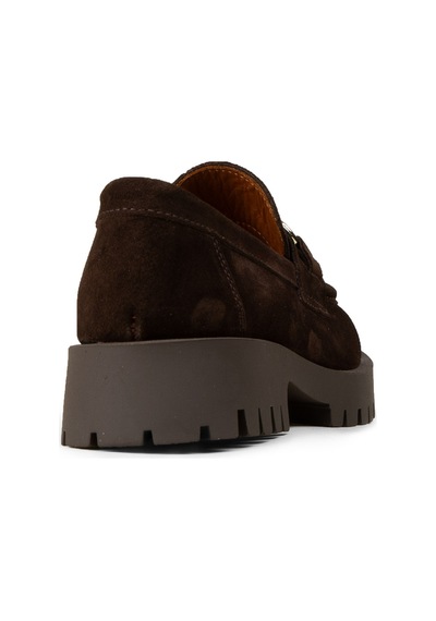 Deery Kadın Hakiki Süet Kahverengi Tokalı Loafer - 02037zkhvc01 Kahverengi