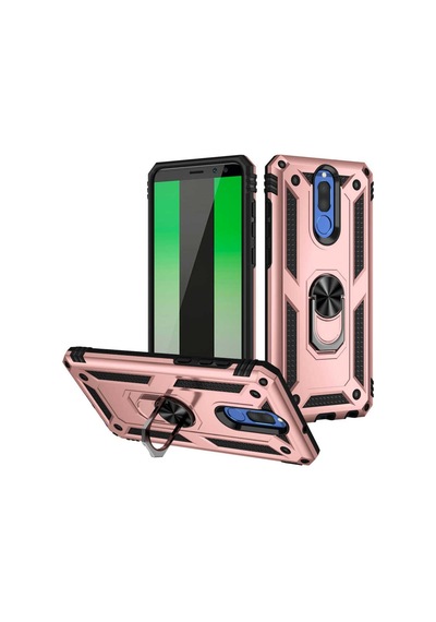 Huawei Mate 10 Lite Kılıf Zore Vega Yüzüklü Standlı Zırh Kılıf