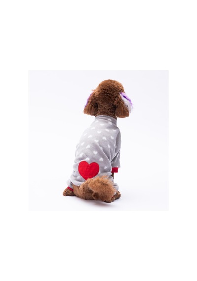 Mini Kalpler Yumuşak Polar Tulum Kedi Köpek Tulumu Kedi Köpek Kıyafeti Kedi Köpek Elbisesi