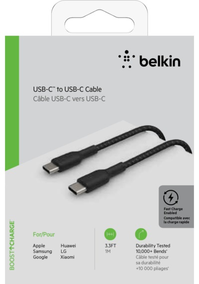 Belkin Bc 60w Örgülü Usb-c - Usb-c Kablosu 1m