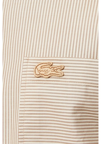 Lacoste Men's Regular Fit Beige Shirt Normal Kesim Erkek Gömlek Bej