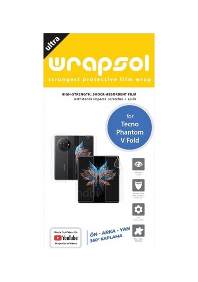 Tecno Phantom V Fold Ön Arka Ve Yan 360 Derece Tam Kaplama Poliüretan Film