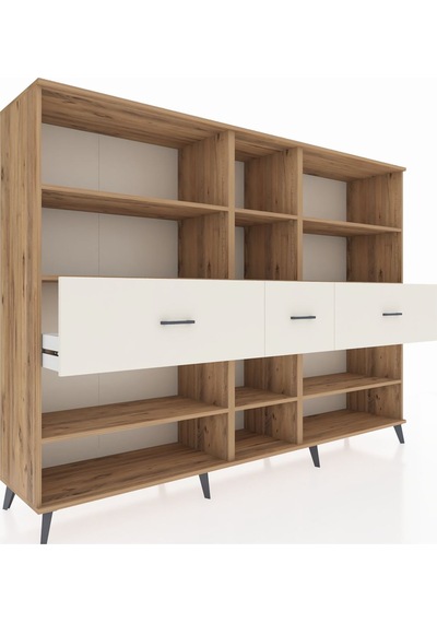 Hyperion Dolap 9 Raflı 3 Çekmeceli 220x44x163 Çam-çam/aytaşı Çam-çam/aytaşı
