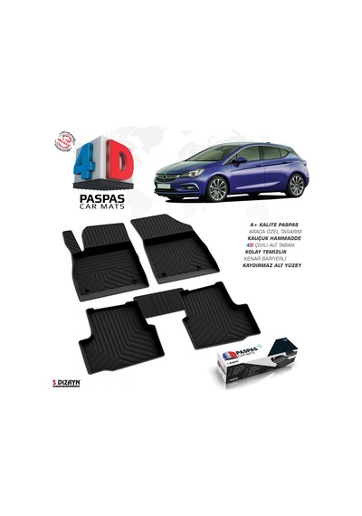 Opel Astra K 4D Havuzlu Paspas 2015 ve Üzeri