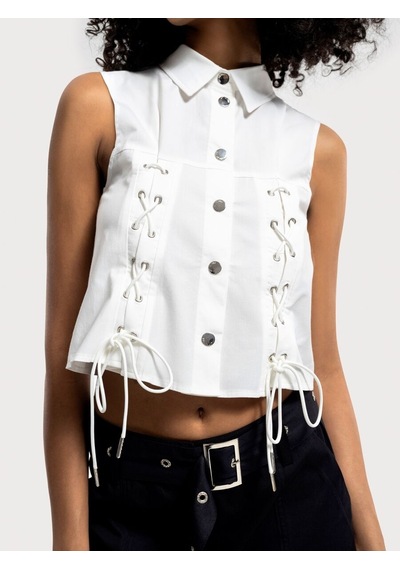 LOFT Loose Fit Kadın Gömlek K.kol Lf2035111 Q1.v1 Beyaz
