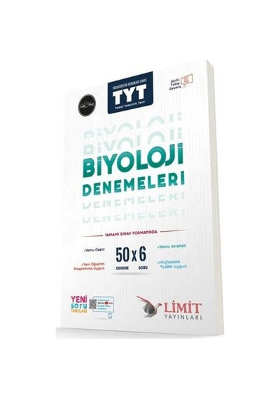 Limit Yayınları Tyt Biyoloji 50X6 Denemeleri