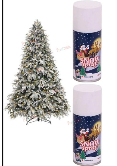 2 Adet Yılbaşı Kar Spreyi 150 Ml Erimeyen, Ağaç, Pencere Ve Cam