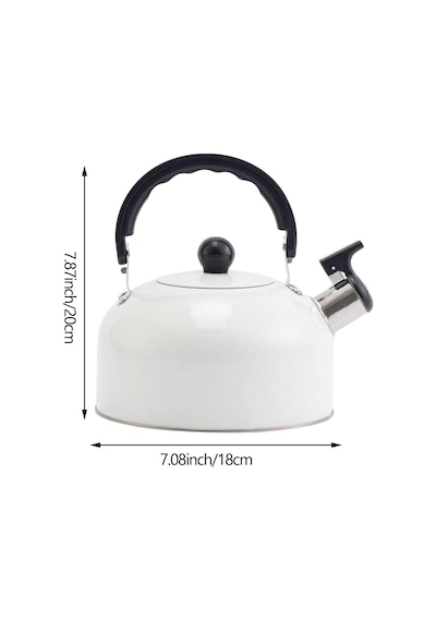 Valkyrie 3l Paslanmaz Çelik Düdüklü Kettle Su Isıtıcısı Çaydanlık Islıklı Demlik Beyaz
