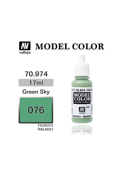 Vallejo 70974 18 Ml. 76 Green Sky-matt, Model Color Serisi Model Boyası-31729