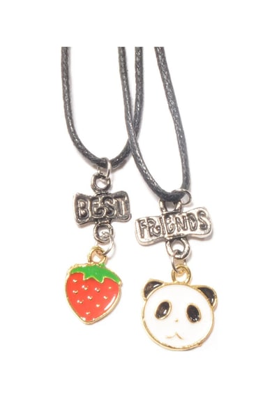 Tedz Collection Panda Arkadaşlık Kolyesi Siyah