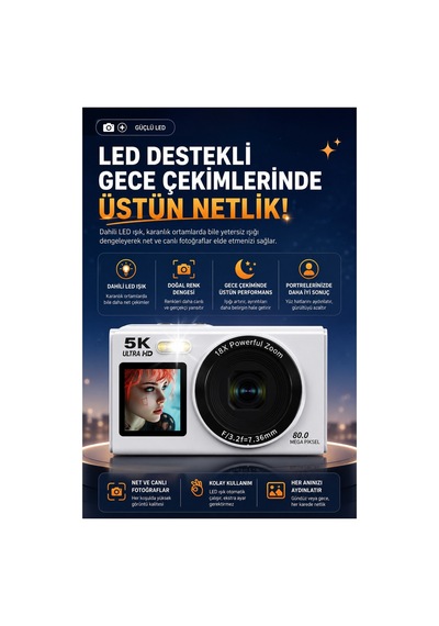 Robeve S150 5k Ultra Hd Dijital Fotoğraf Makinesi