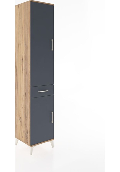 Hyperion Dolap 4 Raflı Tek Çekmeceli 2 Kapaklı 44x44x221 Çam-... Çam