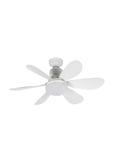 Feny Fn-f82 Zefira Crystal Beyaz 3 Kademeli Hız 30w 52cm Pervane Çapı 3 Renk Işık Ultra Sessiz Tavan Vantilatörü 1