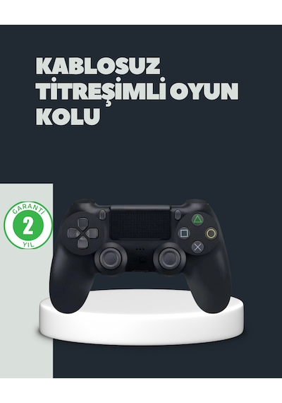 Kablosuz Titreşimli Oyun Kolu Ps4 Uyumlu Ergonomik Tasarım Ve Uzun Pil Ömrü - Lisinya