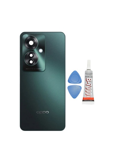 Oppo Reno 11f 5g Yeşil Arka Cam Batarya Pil Kapağı Telefon Arka Kapak Yapışkan Beraber