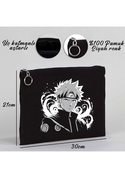 Tattoo Tablet/portföy Çanta - Astarlı 30x21 Cm Siyah - No.06 Siyah