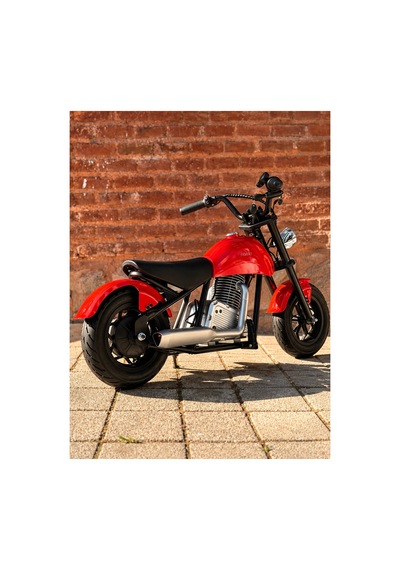 36v 180w Chopper Akülü Motor Elden Gazlı Dumanlı Şişme Lastikli Lityum Pilli Kırmızı
