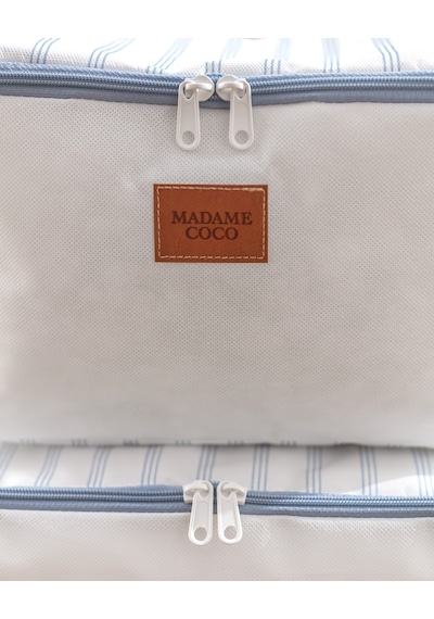 Madame Coco Nuage 2'li Baskılı Hurç - Beyaz/açık Mavi 8684427147689 Çok Renkli
