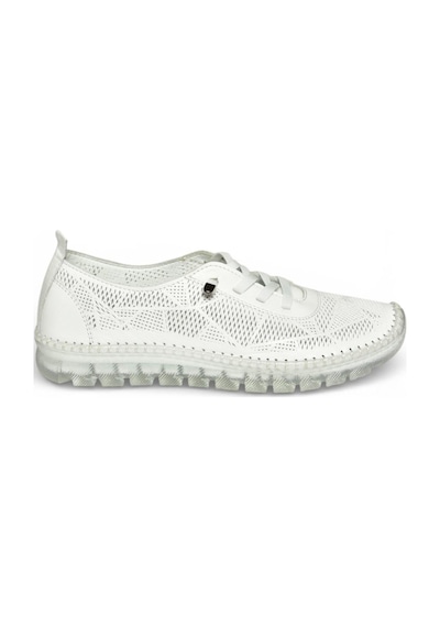 Fox Shoes Y555024103 Beyaz Hakiki Deri Comfort Ortopedik Taban Kadın Ayakkabı Beyaz