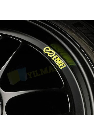 Oto Sticker Enkei Rpf1 Jant Sticker Set Etiket Yapıştırma 10 Adet 4 X 1 Cm (Jant Için)