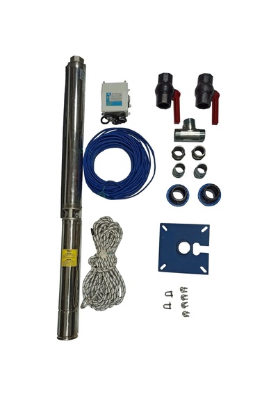 Impo Sk 404/10 1hp Krom Başlıklı 20 Mt Yassı Kablolu Ve Panolu 40 Mt Halatlı Çift Vanalı Akıtma Başlıklı Monofaze Takım Dalgıç Pompa