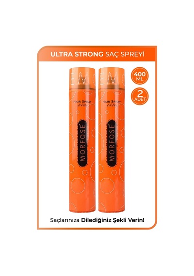 Morfose Ultra Strong Saç Spreyi 400 Ml 2 Adet