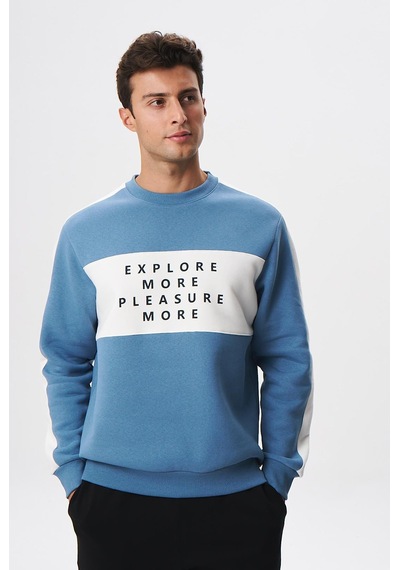 AR-MA Arma Erkek Regular Fit Yazılı Şardonlu 3 İplik Bisiklet Yaka Sweatshirt 001