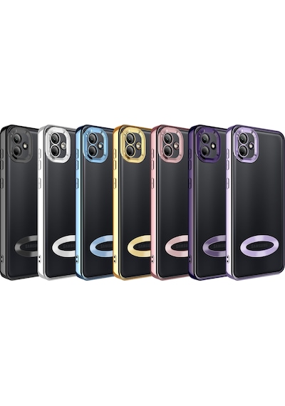Zore Galaxy Uyumlu A04 Kılıf Kamera Korumalı Logo Gösteren Omega Kapak - Derin Mor Derin Mor