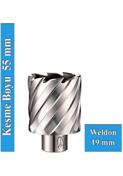 3Keego 47 x 55 mm HSS Manyetik Matkap Ucu SHC55
