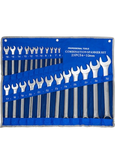 6014 Kombine Anahtar Takımı 6-32 Mm 23 Parça Bez Çantalı