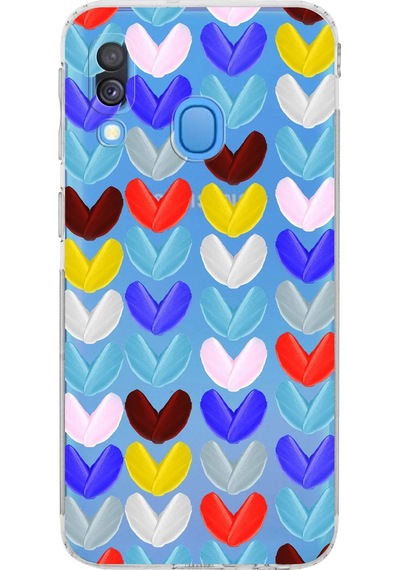 Samsung Galaxy A40 İle Uyumlu Water Color 1 Kamera Korumalı Şeffaf Kılıf Şeffaf