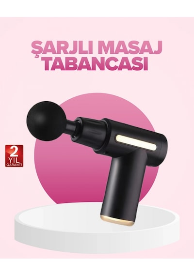 Profesyonel Masaj Tabancası 6 Kademeli Derin Kas Terapisi 4 Başlıklı Şarjlı Sessiz Motor