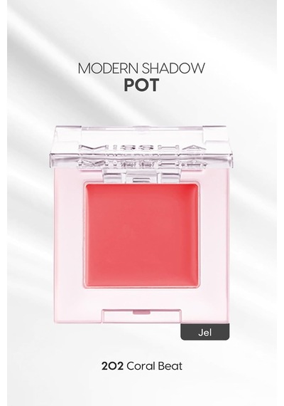 Parlak Jel Dokulu Tekli Göz Farı Modern Shadow Pot 202 Coral Beat 202 Coral Beat Diğer