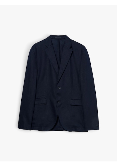 Sisley %100 Keten Astarsız Rahat Kalıp Ceket Erkek Lacivert Ceket - 325p2aghsw01q