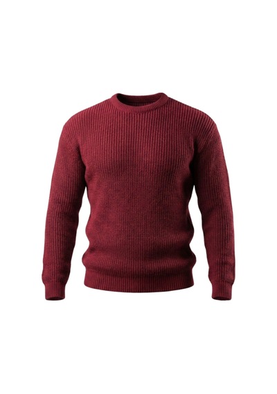 Butik İstanbul Erkek Bisiklet Yaka Örme Kazak Bordo