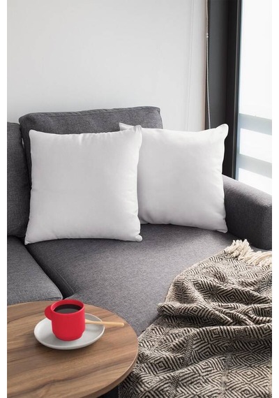 Beyaz Tek Renk 4'lü Set Çift Taraflı Kırlent Kılıfı 4krl026n11