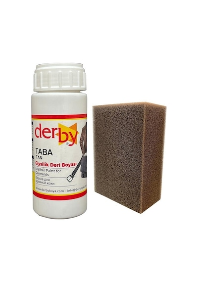 Derby Deri - Mont - Çanta - Kemer - Cüzdan Yenileme Boyası 100 ML - Taba