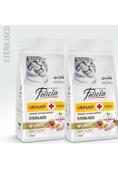 Felicia Urinary Care Sterilised Tavuklu Kısırlaştırılmış Kedi Maması 2kg X 2 Adet