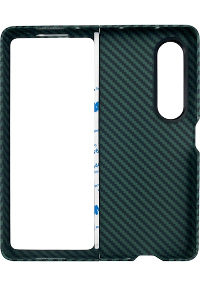 Nettech Samsung Galaxy Uyumlu Z Fold 4 Karbon Seri Arka Koruma Kılıf Yeşil